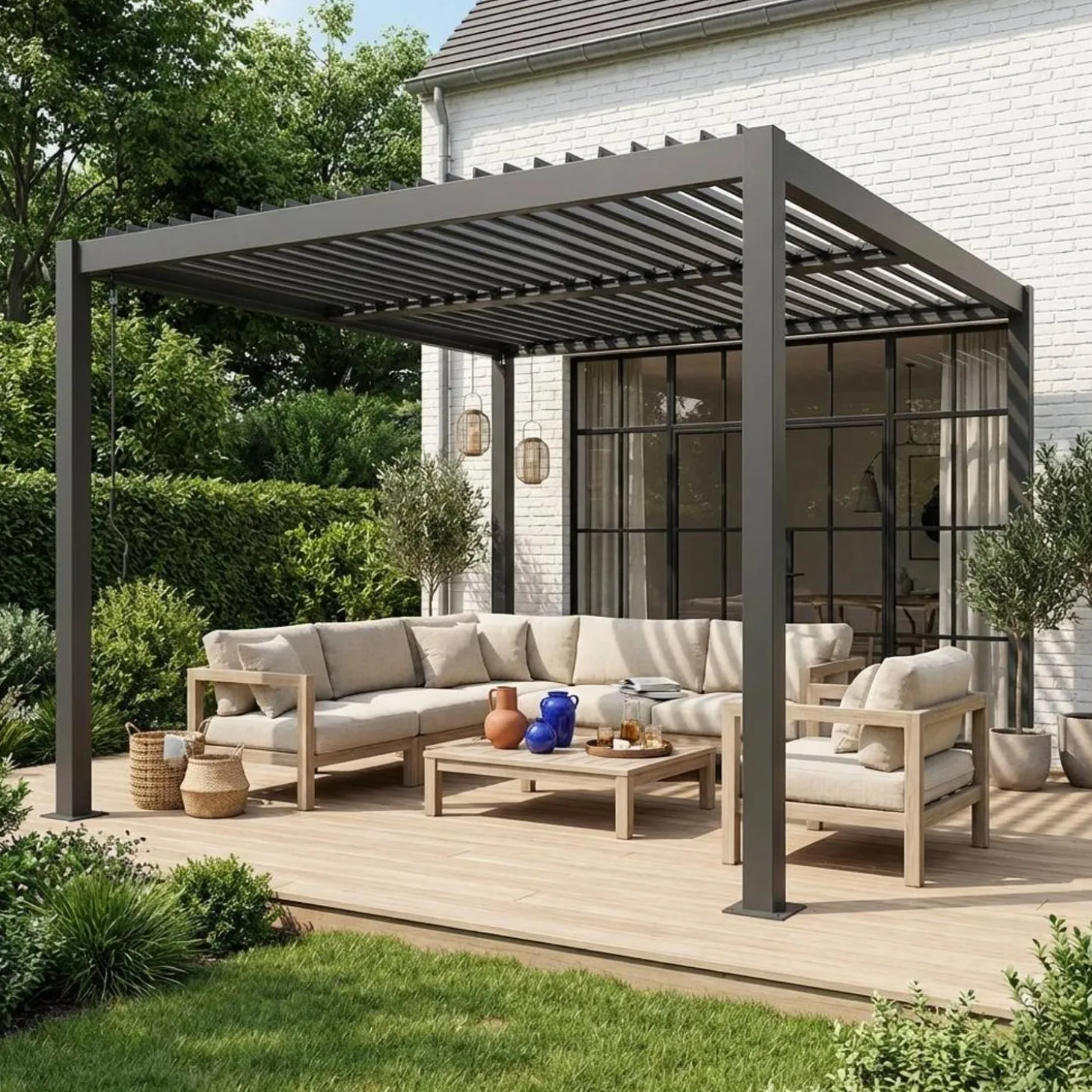Bioklimatische Pergola mit Lamellendach Palace 3,6x3,6m