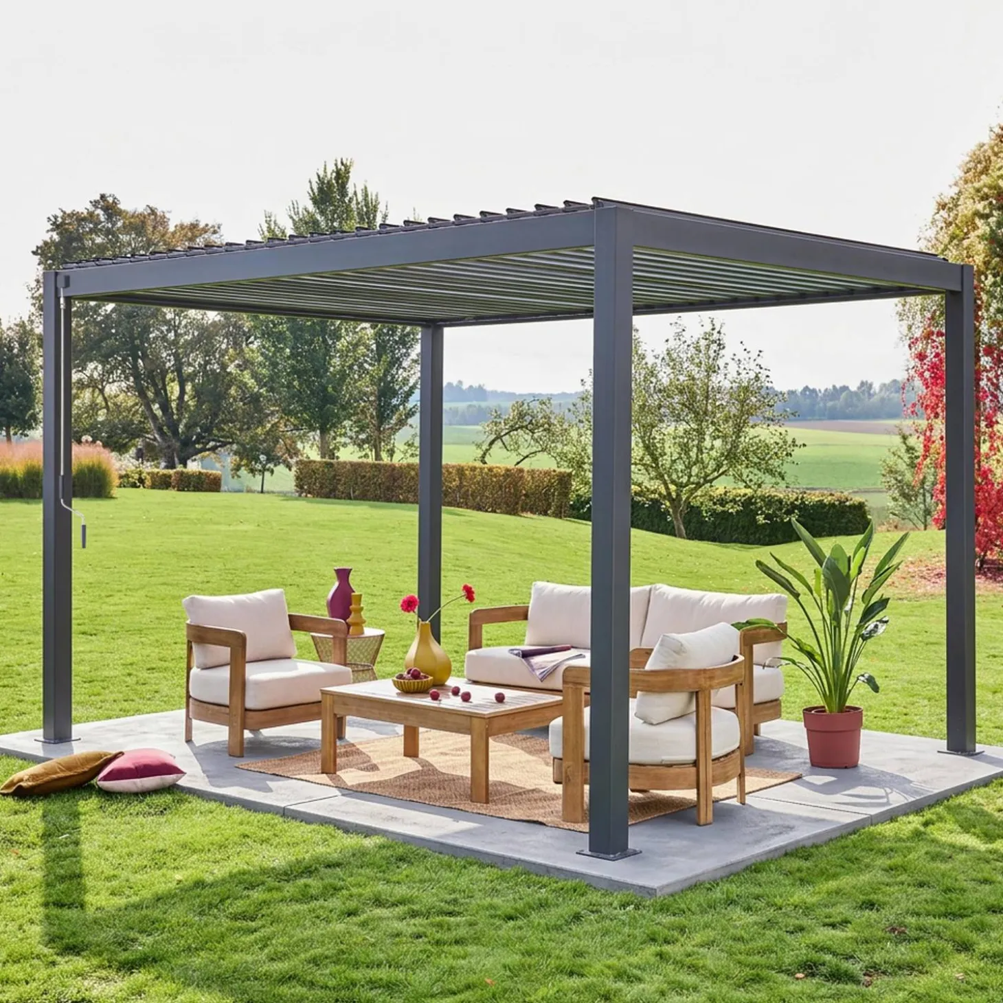Bioklimatische Pergola mit Lamellendach Triomphe 3x4m