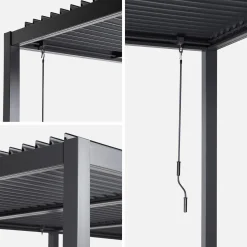 Bioklimatische Pergola Palace mit Lamellendach 3x6m