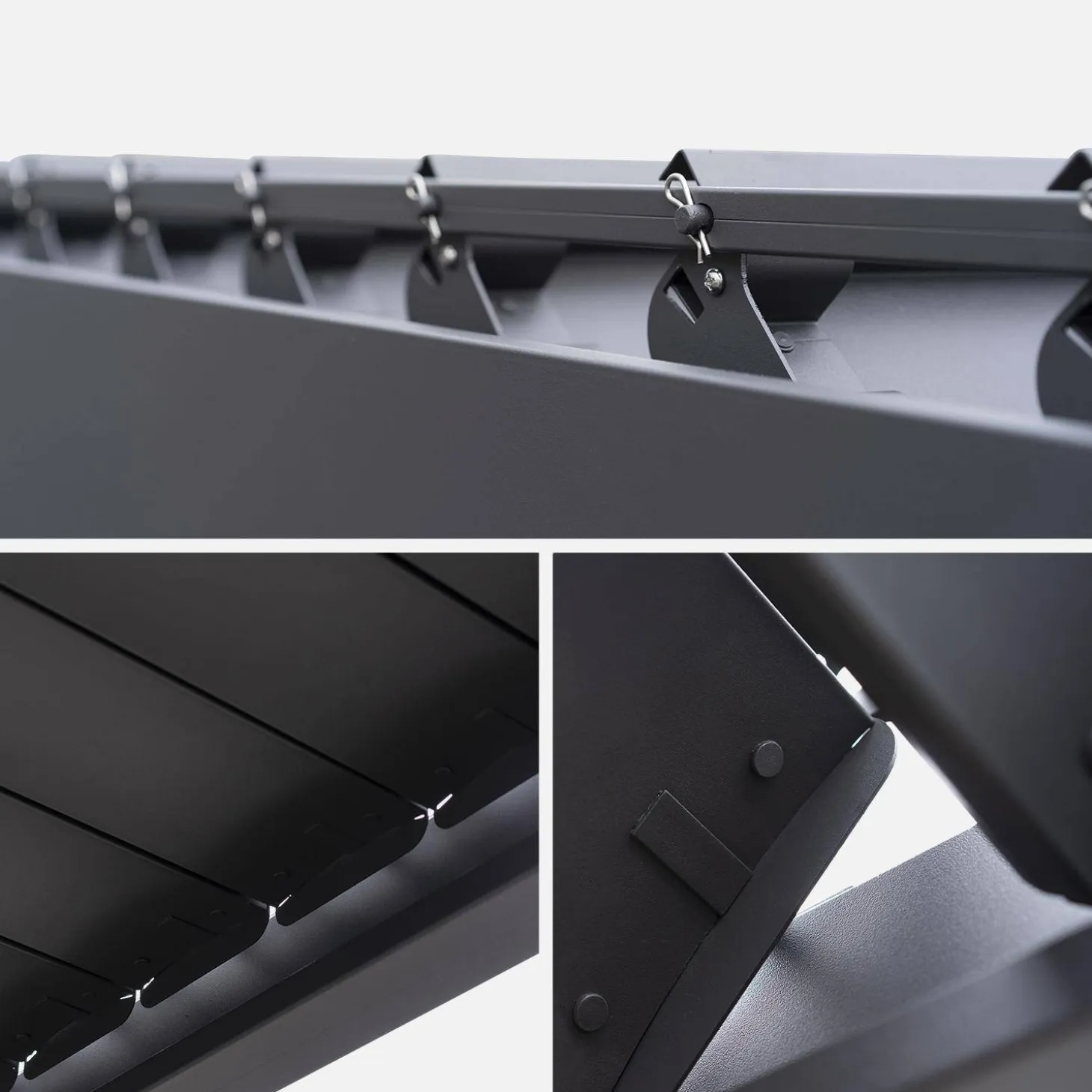 Bioklimatische Pergola Triomphe 3x3m V2 mit 2 Markisen 3 m