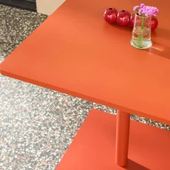 Bistro-Gartentisch quadratisch aus Stahl für 2 Personen