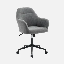 Bürostuhl mit Rollen und Chenille-Bezug, höhenverstellbar