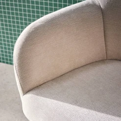 Bürostuhl mit Rollen und Chenille-Bezug, höhenverstellbar