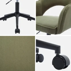 Bürostuhl mit Rollen und Cordbezug