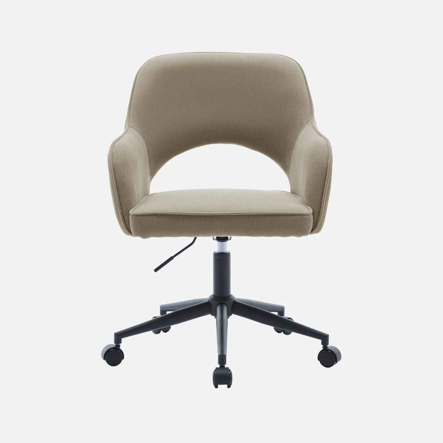 Bürostuhl mit Rollen und Cordbezug