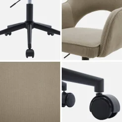 Bürostuhl mit Rollen und Cordbezug