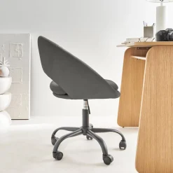 Bürostuhl mit Rollen und Samtbezug