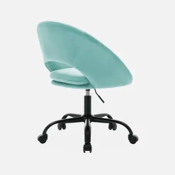 Bürostuhl mit Rollen und Samtbezug
