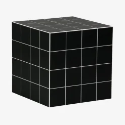 Couchtisch, kubischer Beistelltisch in Zementfliesen-Optik 40 x 40 cm