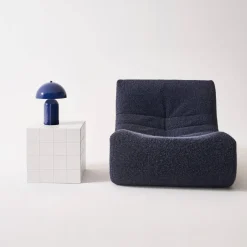Couchtisch, kubischer Beistelltisch in Zementfliesen-Optik 40 x 40 cm