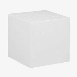 Couchtisch, kubischer Beistelltisch in Zementfliesen-Optik 40 x 40 cm