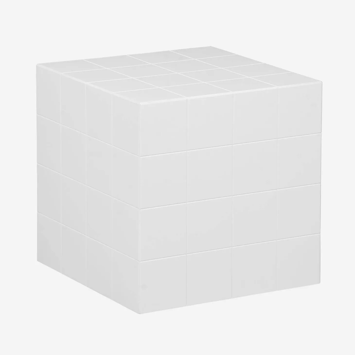 Couchtisch, kubischer Beistelltisch in Zementfliesen-Optik 40 x 40 cm