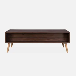 Couchtisch mit Rattan-Geflecht 110 x 59 x 39 cm
