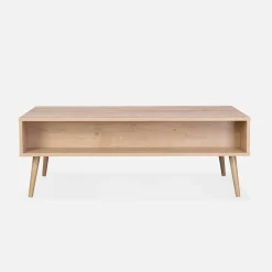 Couchtisch mit Rattan-Geflecht 110 x 59 x 39 cm