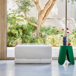 Design Bank mit Bouclé-Bezug 1-2 Plätze