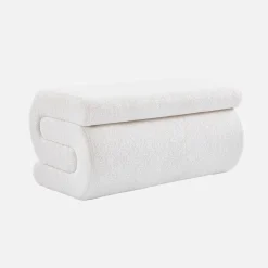 Design Bank mit Bouclé-Bezug 1-2 Plätze