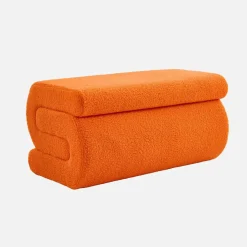 Design Bank mit Bouclé-Bezug 1-2 Plätze