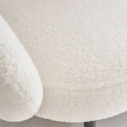 Design-Rundsessel mit Bouclé-Bezug