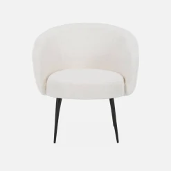 Design-Rundsessel mit Bouclé-Bezug