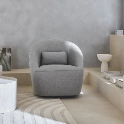 Drehsessel 360 mit Kissen, Stoffbezug LANA
