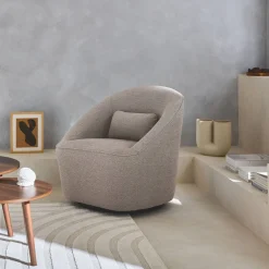 Drehsessel 360 mit Kissen, Stoffbezug LANA