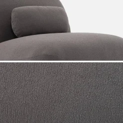 360°-Drehsessel mit strukturiertem Bouclé-Bezug