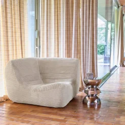 Eck-Sessel mit Cordbezug, 1-Sitzer