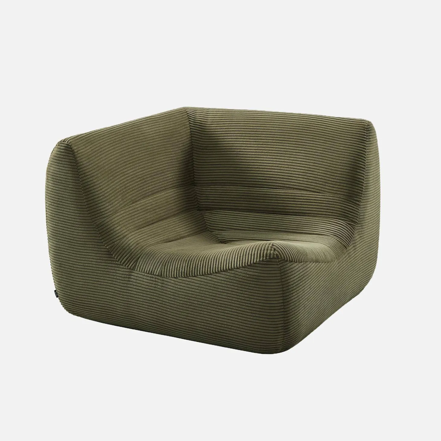 Eck-Sessel mit Cordbezug, 1-Sitzer