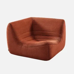 Eck-Sessel mit Cordbezug, 1-Sitzer