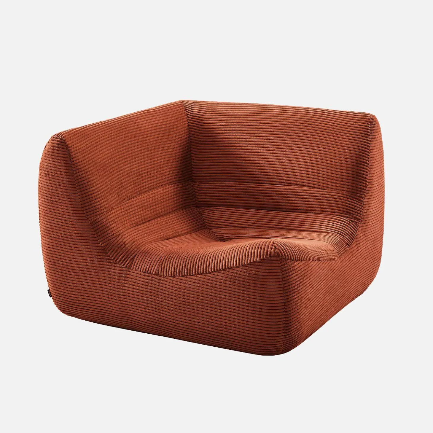 Eck-Sessel mit Cordbezug, 1-Sitzer