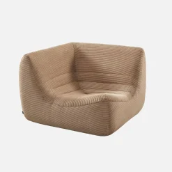 Eck-Sessel mit Cordbezug, 1-Sitzer