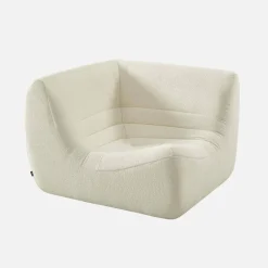 Ecksessel mit strukturiertem Bouclé-Bezug, 1-Sitzer