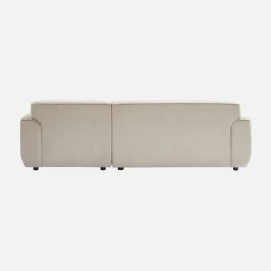 Ecksofa aus Cord, 2-3 Sitzer, Recamiere rechts