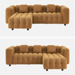 Ecksofa, wendbar, mit strukturiertem Bouclé-Bezug