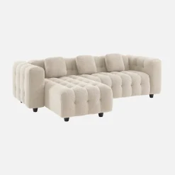 Ecksofa, wendbar, mit strukturiertem Bouclé-Bezug