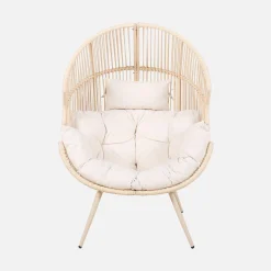 Ei-Sessel für Outdoor aus Stahl und Kunststoff