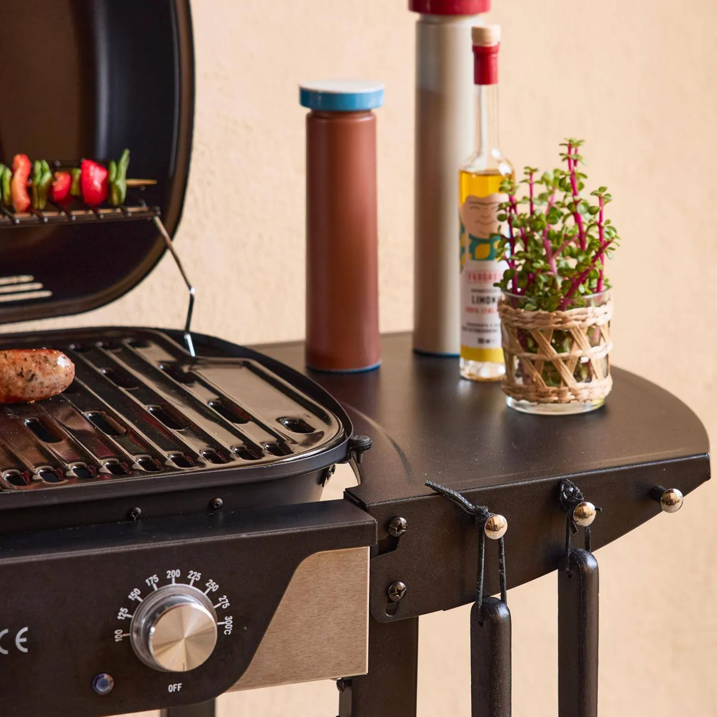 Elektrischer Grill mit 2 Brennern, emaillierter Stahl 2300 W