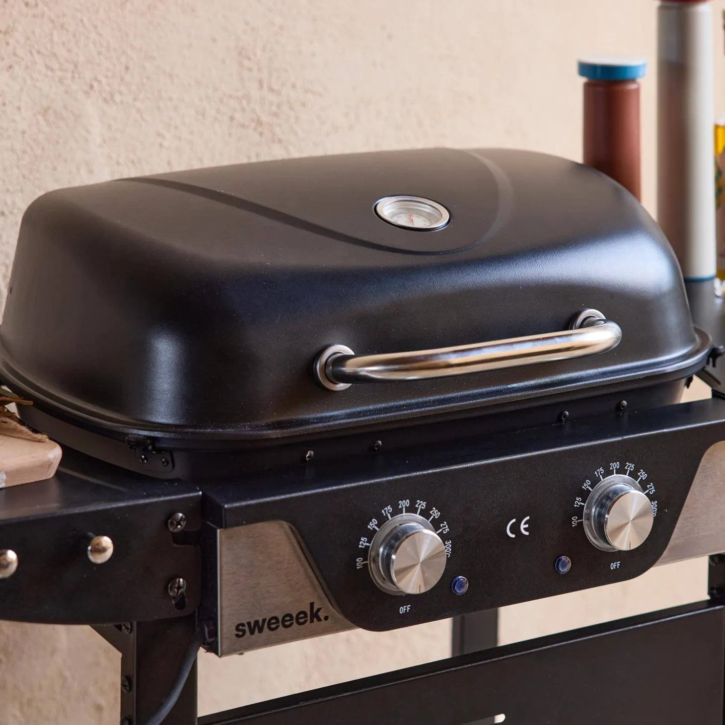 Elektrischer Grill mit 2 Brennern, emaillierter Stahl 2300 W