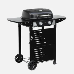 Elektrischer Grill mit 2 Brennern, emaillierter Stahl 2300 W