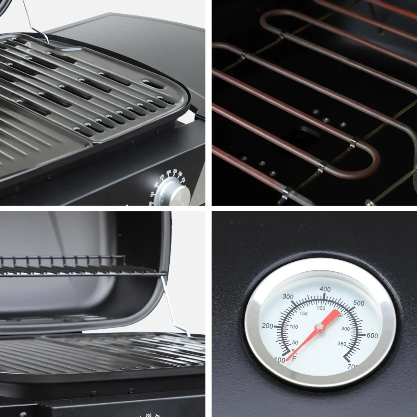 Elektrischer Grill mit 2 Brennern, emaillierter Stahl 2300 W