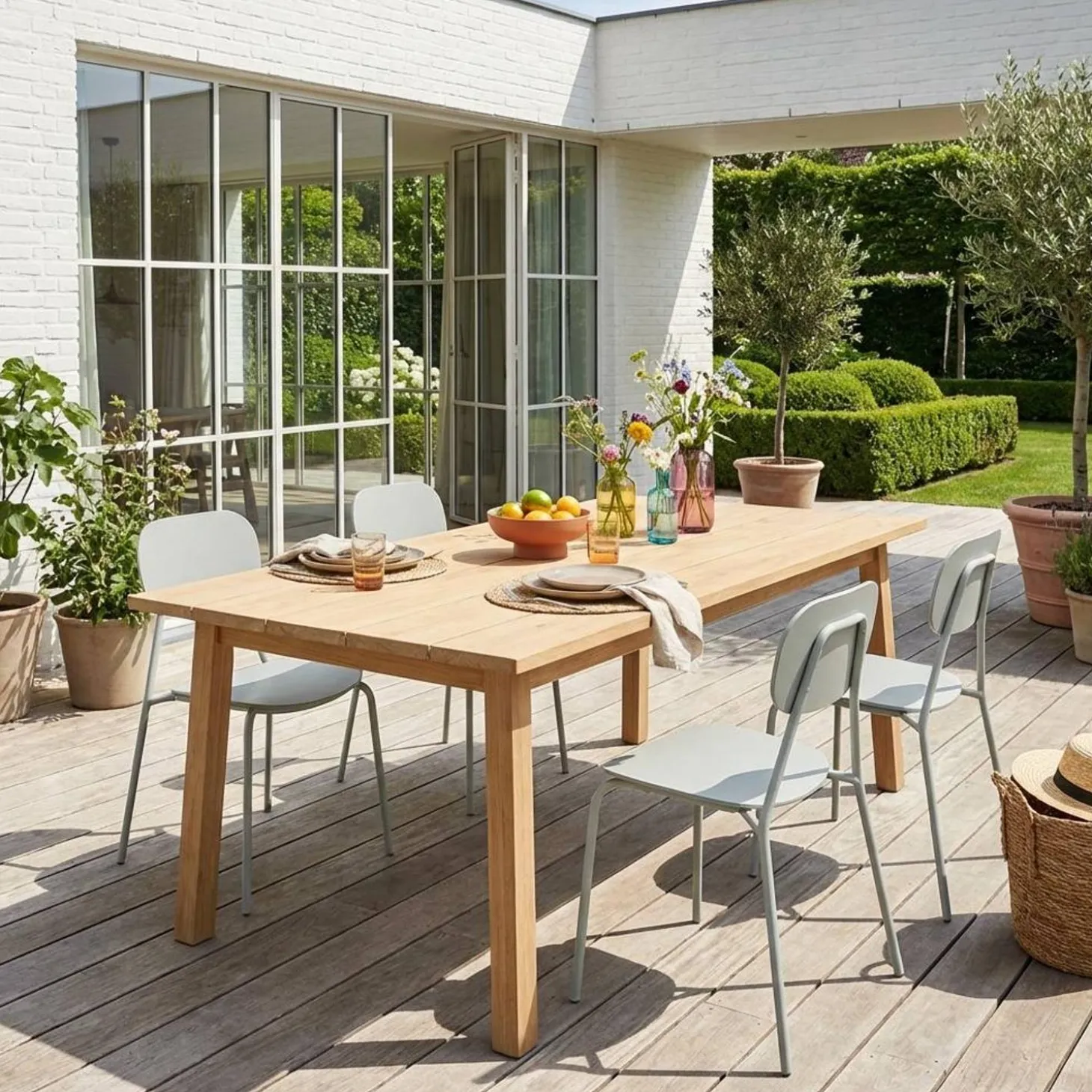 4er-Set Aluminium-Gartenstühle