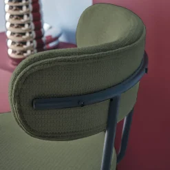 2er-Set Barhocker mit drehbarem Sitz aus Metall mit Stoffbezug