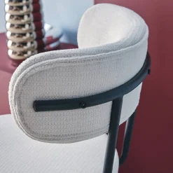 2er-Set Barhocker mit drehbarem Sitz aus Metall mit Stoffbezug