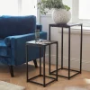 2er Set Beistelltische aus Metall