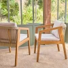 2er-Set Gartensessel aus Akazienholz mit Seilbespannung