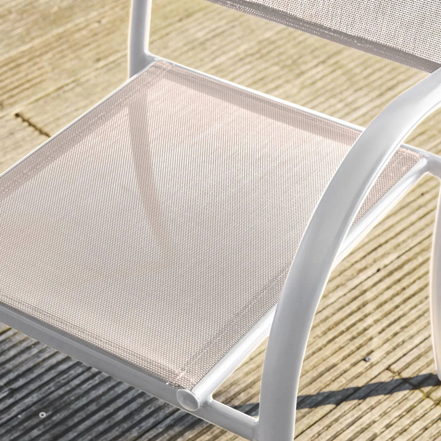 4er-Set Gartensessel aus Aluminium
