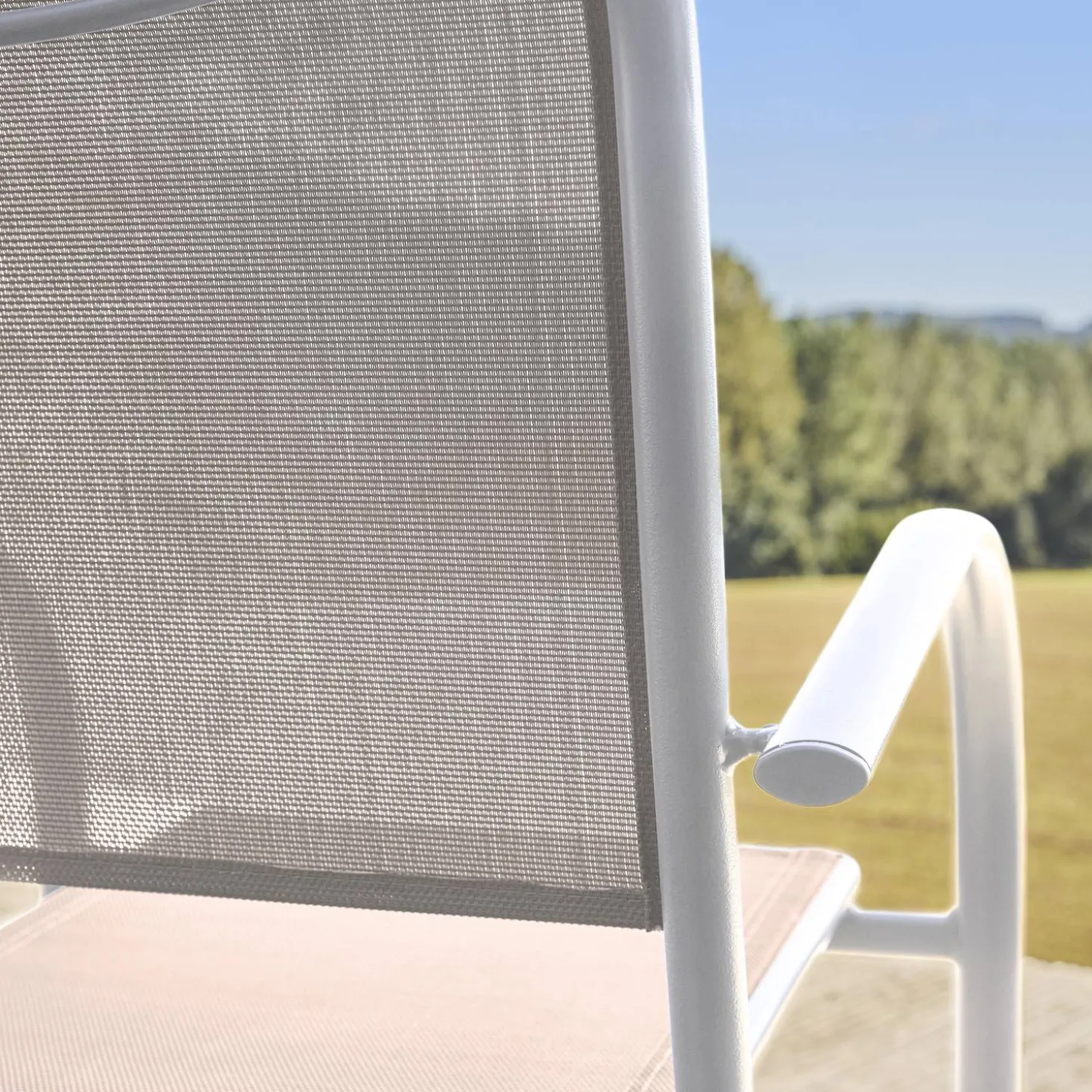 4er-Set Gartensessel aus Aluminium