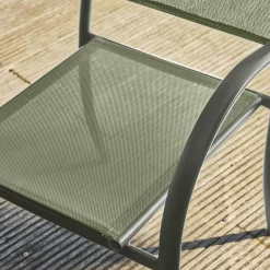 4er-Set Gartensessel aus Aluminium