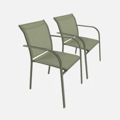 2er-Set Gartensessel aus Aluminium