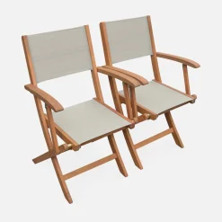 2er-Set Gartensessel aus Holz, Klappbar